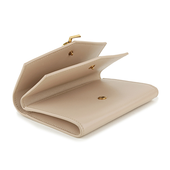 Saint Laurent Sulpice Card Case Leather Beige - Picture 4 of 8